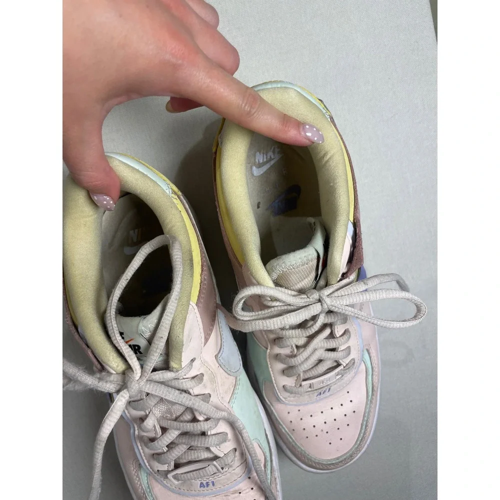 Nike Air Force 1 Shadow Womens 8.5 Pastel Pale Ivory CI0919-106 Low Top Sneakers